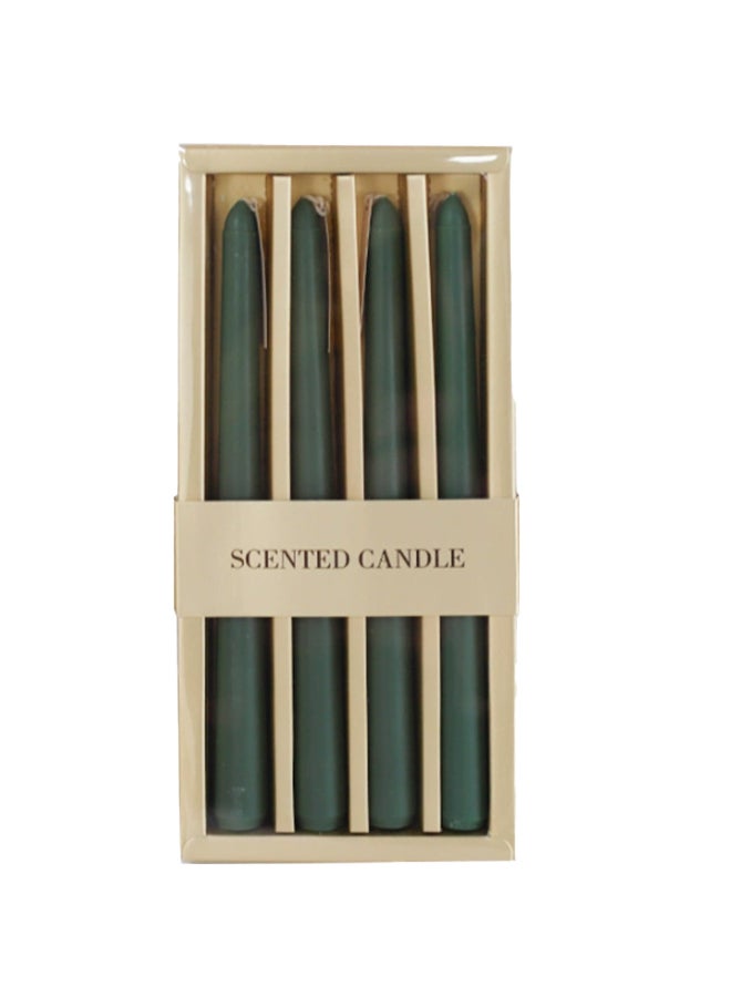 25cm Vintage Green Pillar Candle, Matte Finish Soy Wax Candle, Long-Lasting 50+ Hour Burn Time for Rustic Home Decor, Light Pine Scent/Unscented, Ideal for Living Room, Patio & Housewarming Gifts